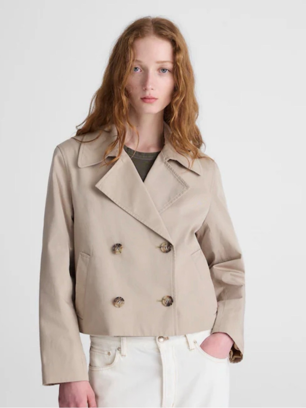 Madewell Cropped Trench Coat NWT XXS